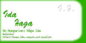 ida haga business card